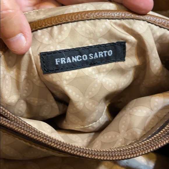 Franco Sarto Large Tan Leather Hobo Bag - Picture 10 of 13